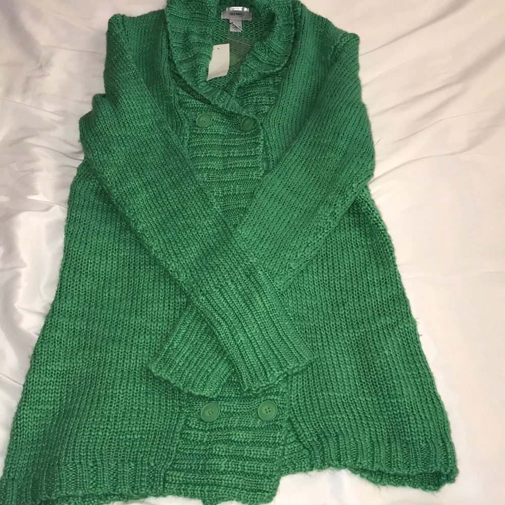 Green Button up Cardigan